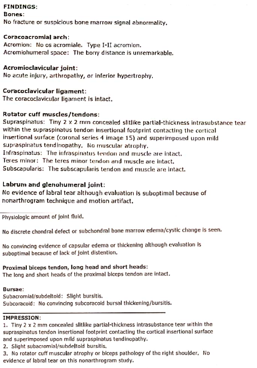 shoulder pain case study